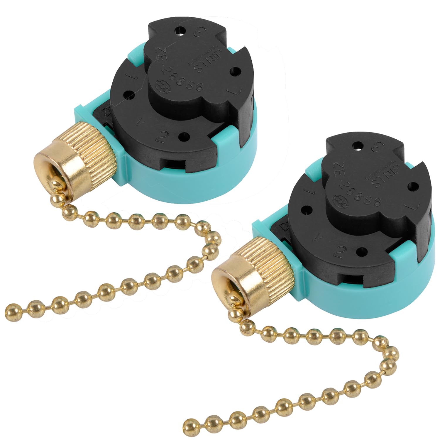 ZE-268S6 Ceiling Fan Switch, 3 Speed 4 Wire Pull Chain Switch